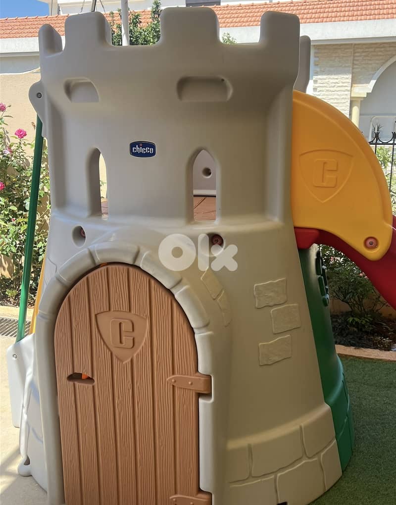 kids slide for playgrounds indoor outdoor castle shape 4