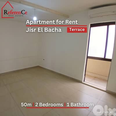 Furnished Apartment terrace in Jisr El Bacha شقة + تراس في جسر الباشا