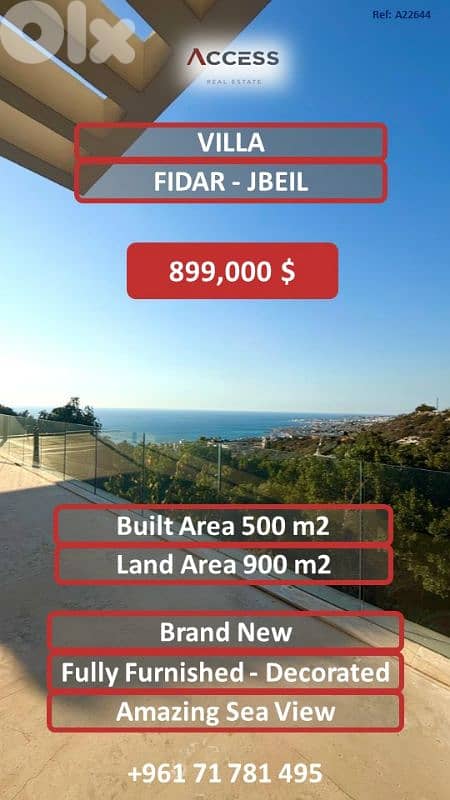 Brand new - Fully Furnished Villa for sale - Fidar 0