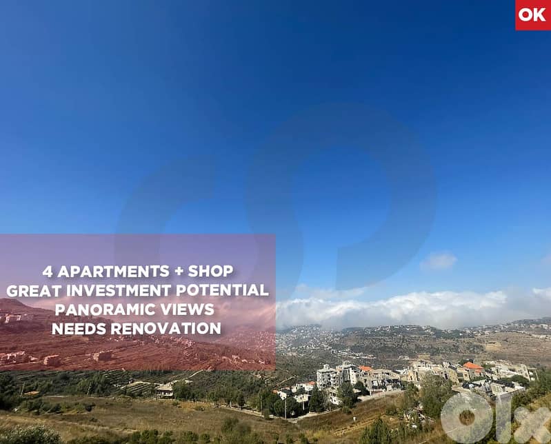 panoramic view and great investment in bhamdoun/بحمدون REF#OK127537 0