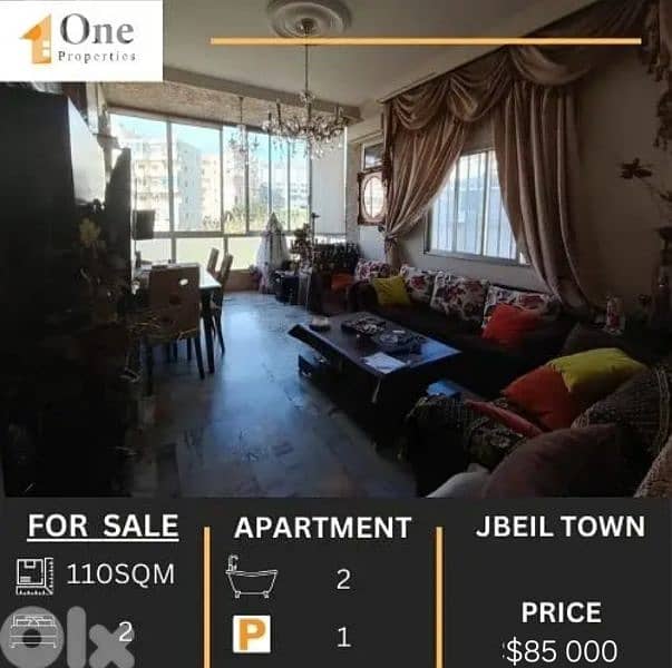 APARTMENT FOR SALE IN JBEIL TOWN 0