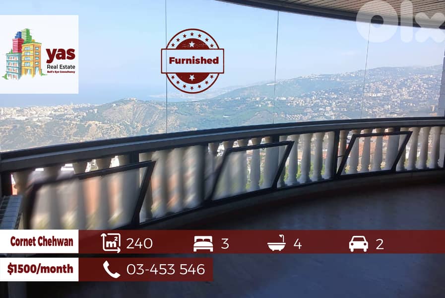 Cornet Chehwan 240m2 | Fully Furnished | Luxury | Long Term | WI | 0