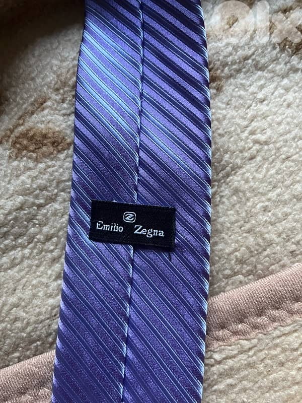 emilio zegna tie limited purple cravate 0