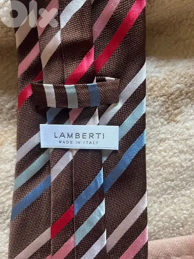 Lamberti made by italy tie special brown cravate
