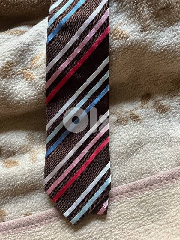 Lamberti made by italy tie special brown cravate 1