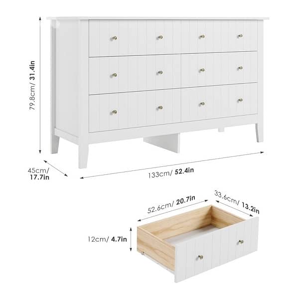 White Dresser, Modern Dresser for Bedroom 1