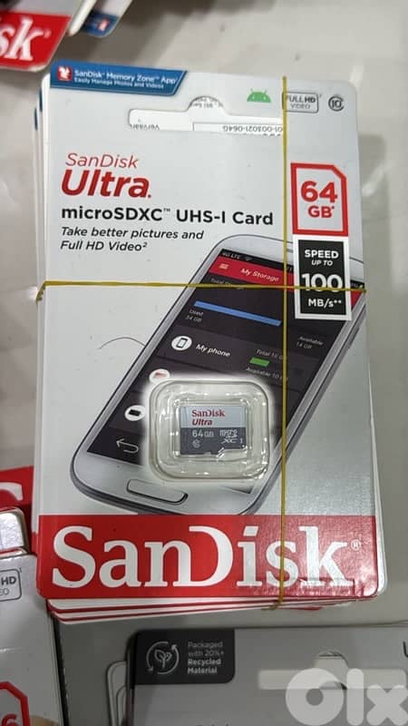 Sandisk micro card 64gb 100mbs 0