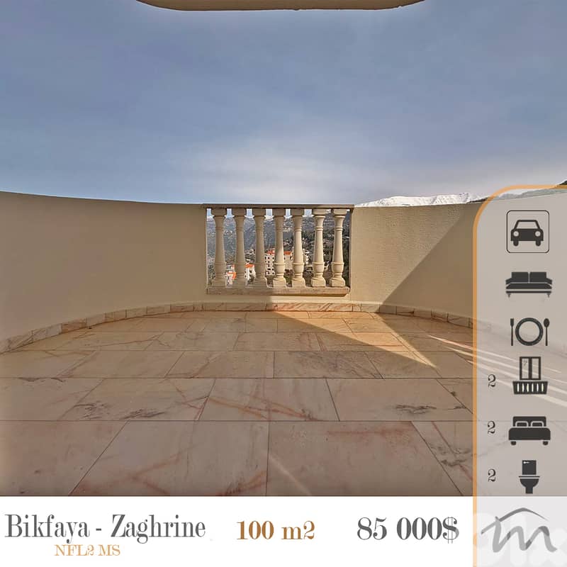 Bikfaya - Zaghrine | Panoramic View | 2 Bedrooms Apt | Prime Location 0