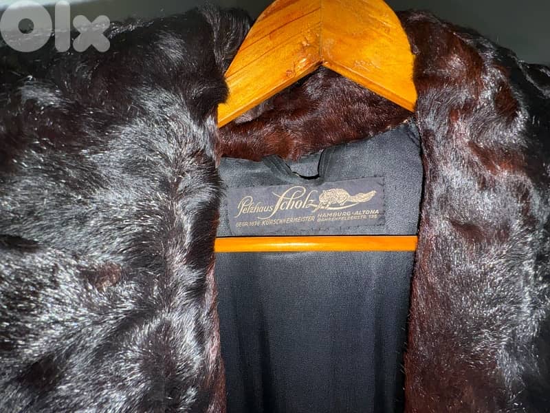 Vintage German Real Fur Coat – Pelzhaus Scholz Hamburg- long coat 3