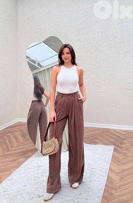 new pant premium in tag available in beige and brown 5