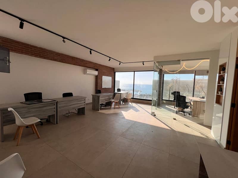 FURNISHED/SEA VIEW/RENOVATED/OFFICE FOR RENT IN KASLIK PRIME(JOUR-178) 0