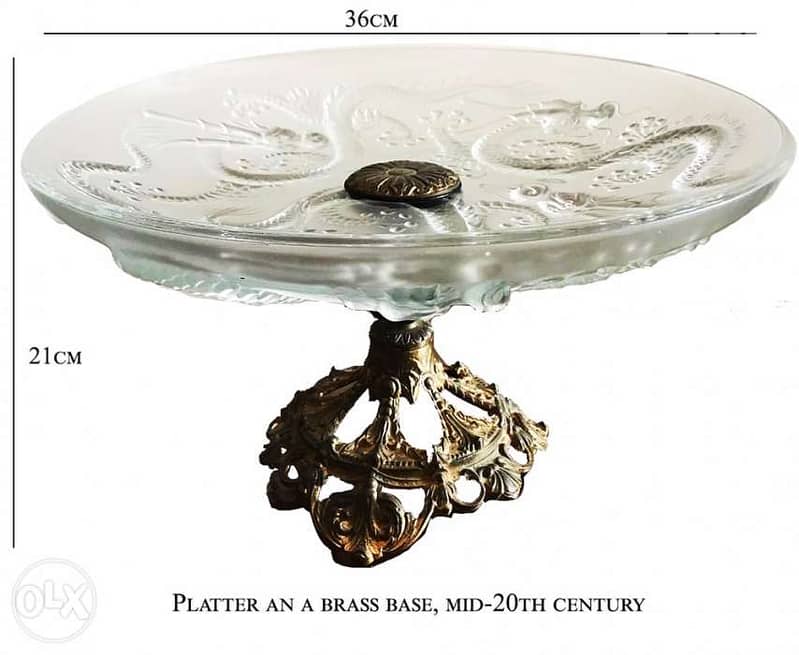 Platter an a brass base 0