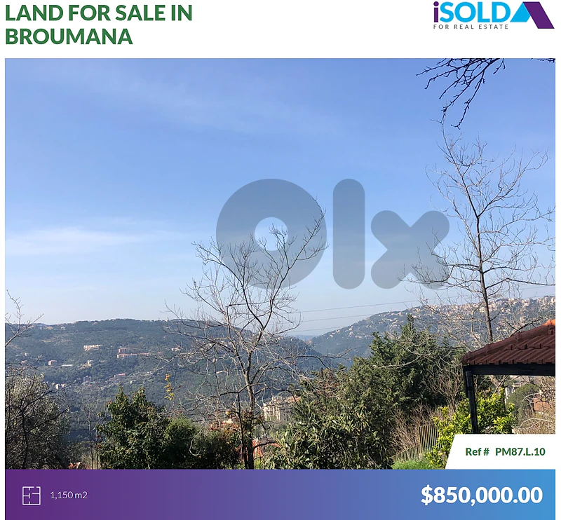 1150m2 land with House 250m2+mountain view 4sale in Broumana - برمانا