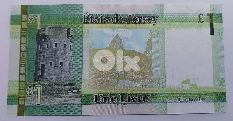 State of Jersey Memorial for Queen Elozabeth II one Pound Banknote 1