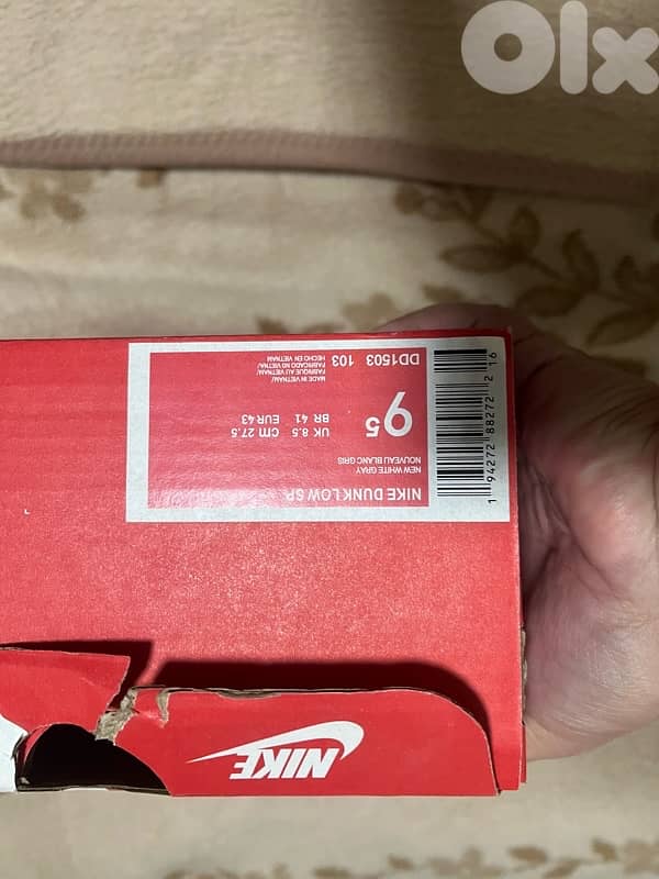 nike dunk low white gray shoes size 43 new 4