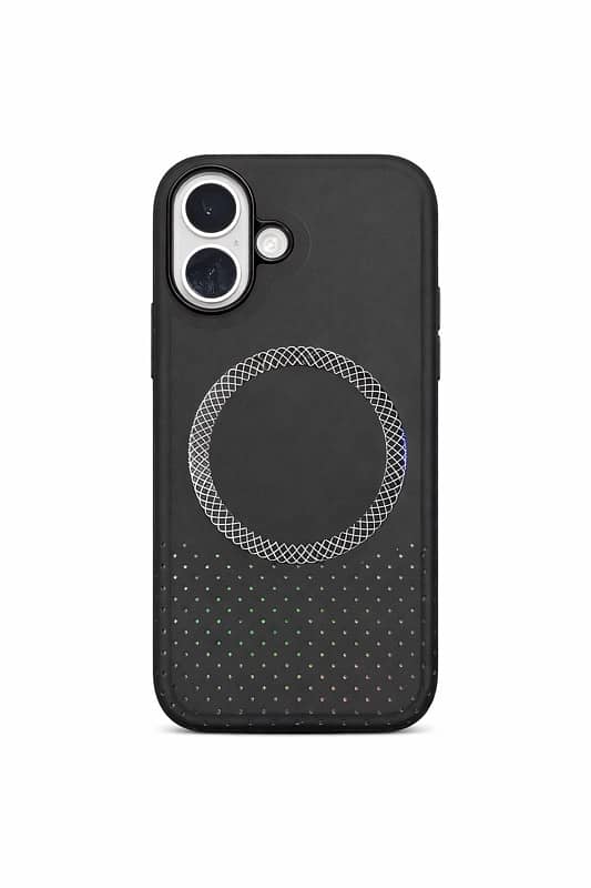 black case with rainbow colors Minimal look. Maximum vibes. 0