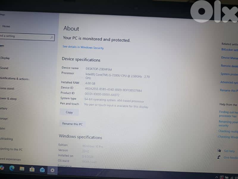 hp laptop black in perfect condition 1