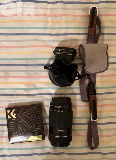 Canon 55-250 IS STM lens. accessories