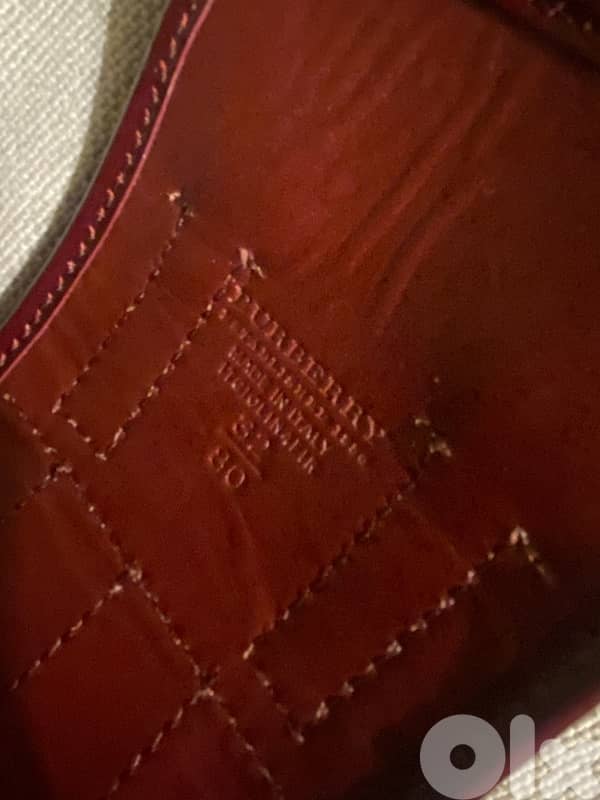 burgundy patent belt 8