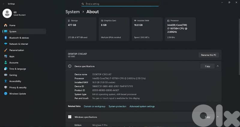 Dell g5 5500 Gaming laptop rtx 2060 plus cooling pad 4