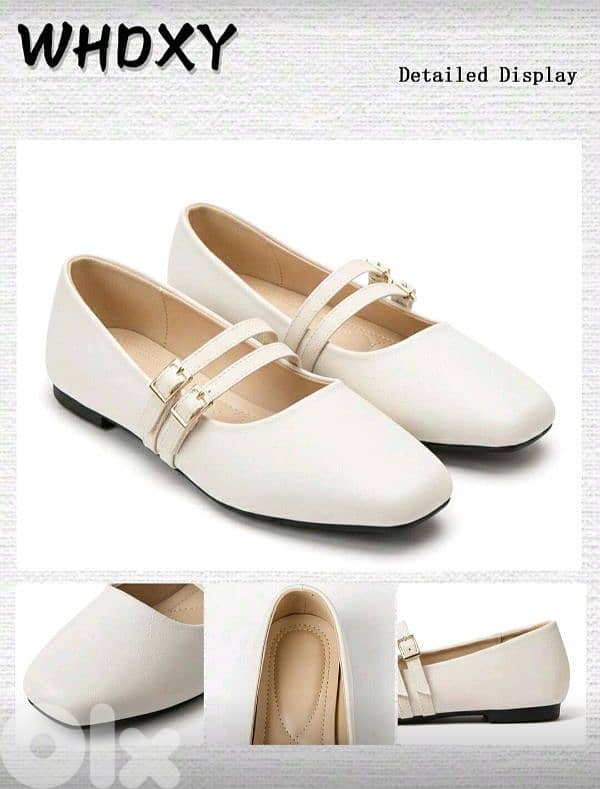 New Woman Fashion Square Toe Ballerina Flats 8
