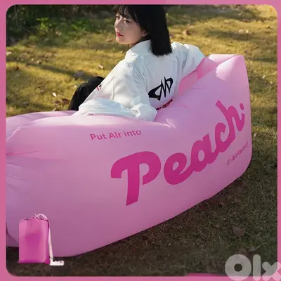 Cloud Lounger Inflatable Sofa – Banana & Peach Edition