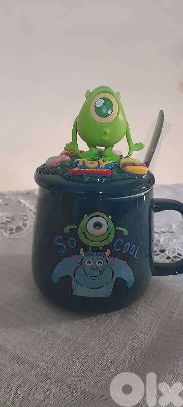 Mike wazowski 3d lid mug 0