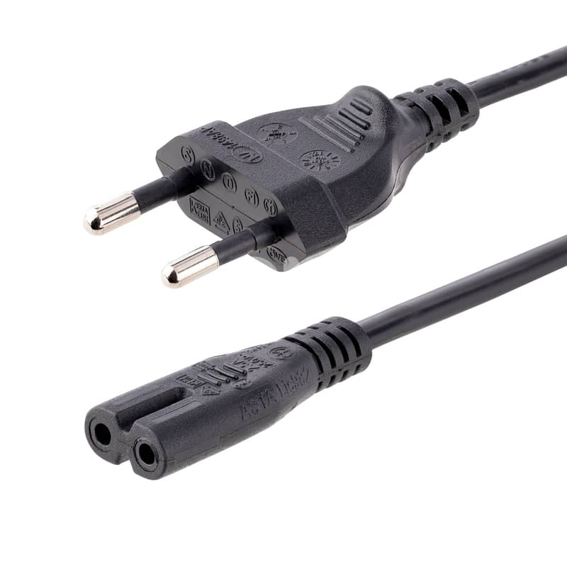 Standard 2-Slot "Figure-8" AC Power Cord (Technically known as an IEC 0