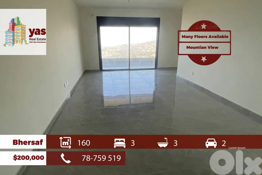 Bhersaf 160m2 | Many Floors Available | Prime Location | TCH 0