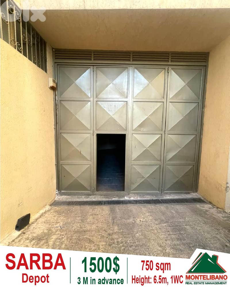 750 sqm Depot For Rent in Sarba صربا 0