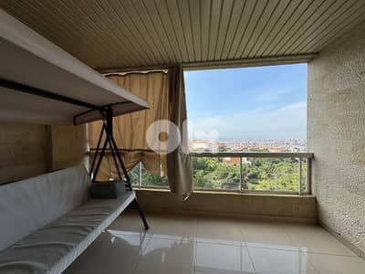 L20667 - Fully Furnished Apartment With Sea View For Rent in Ain Saade