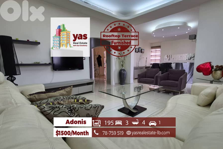 Adonis 195m2 | 100m2 Terrace | Furnished | Rent | View | YV/EL | 0