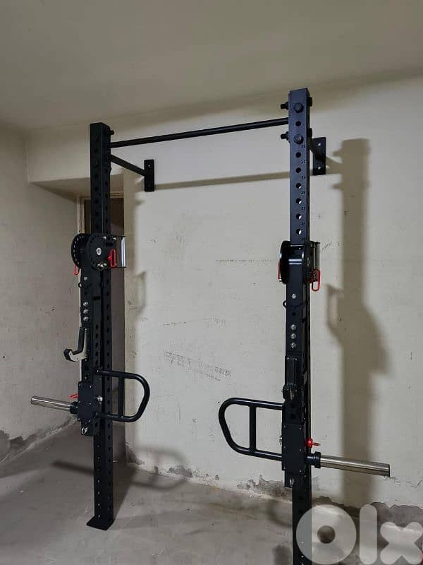 Squat Rack, Jammer Arms, Pull-up Bar, Jcups, belt squat hook 0
