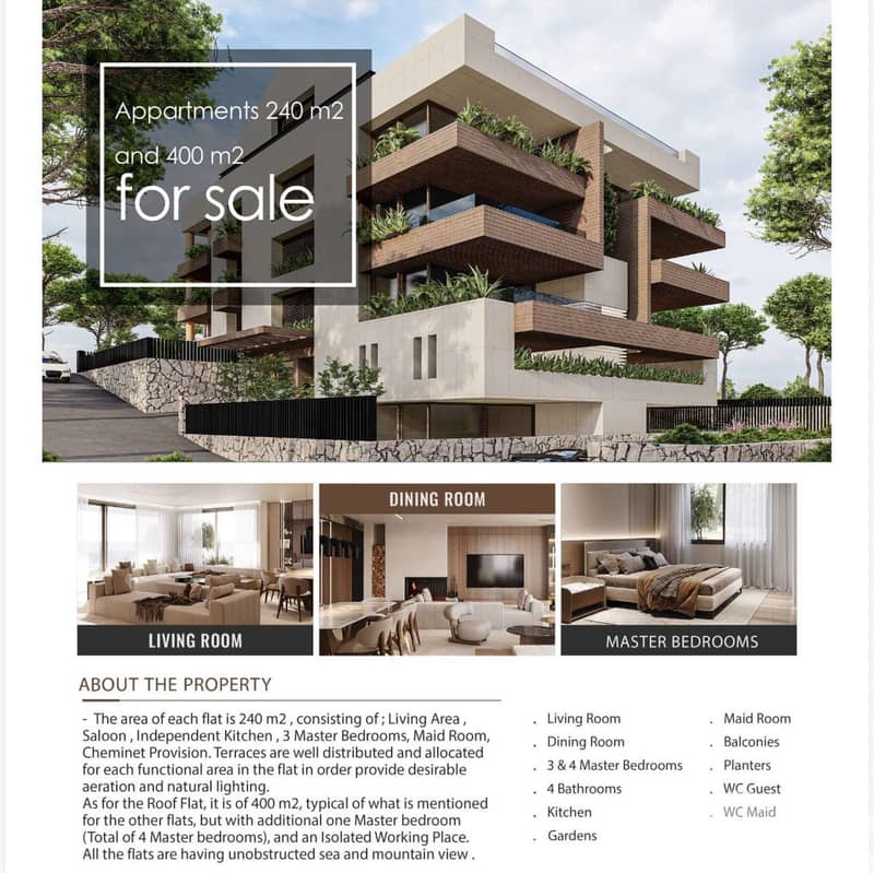 Apartment for sale in Kornet El Hamra/ Garden/Under construction/ View 0