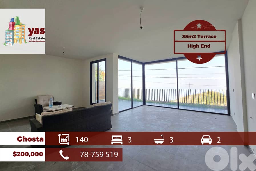 Ghosta 140m2 | 35m2 Terrace | High End | New Flat | Calm Area | DA 0