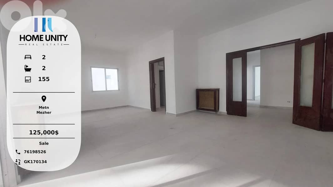 Apartment for Sale in Mezher, Metn 0