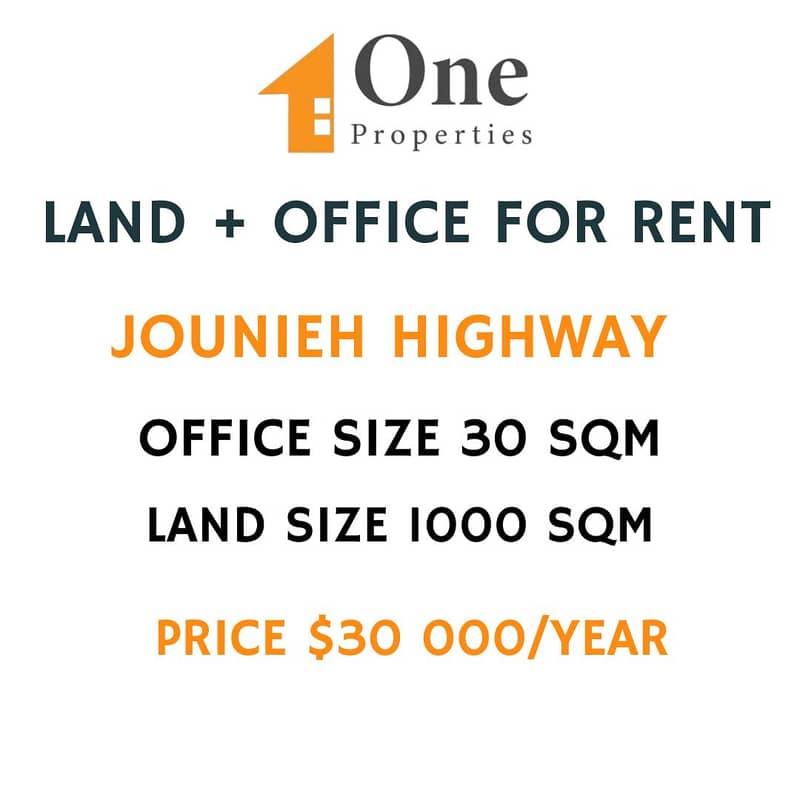 LAND + OFFICE FOR RENT IN JOUNIEH 0