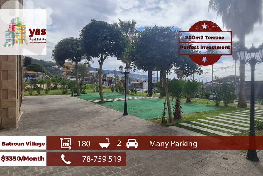 Batroun Village 180m2 | 200m2 Terrace | Rent | Ideal Investment | RMK 0