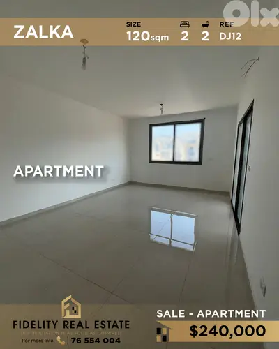 Apartment for sale in Zalka DJ12 شقة للبيع في زلقا