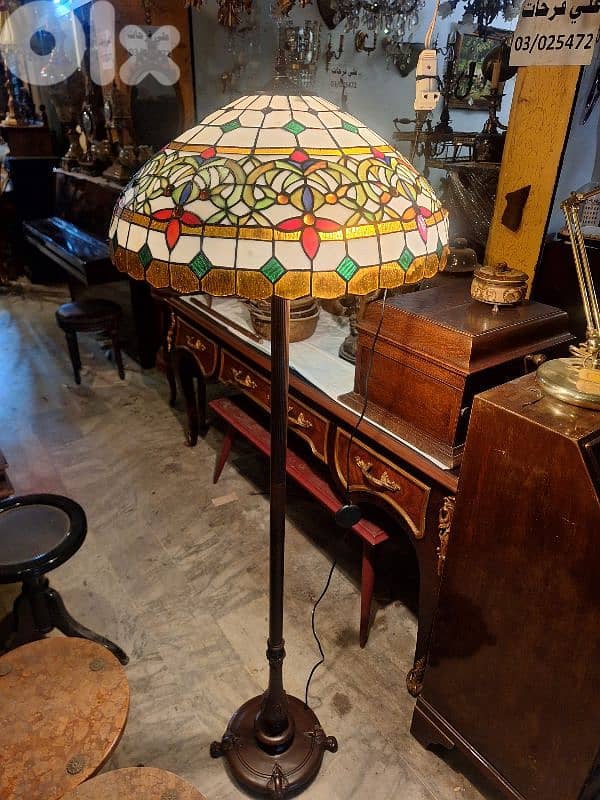 floor lamp Tiffany lamp Italy vintage handmade 0