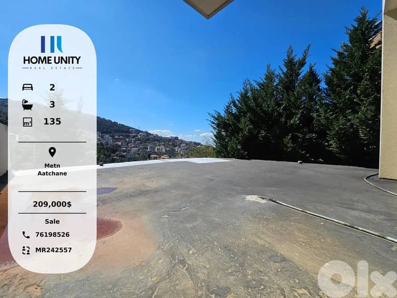 Apartment for Sale in Aatchane, Metn 0