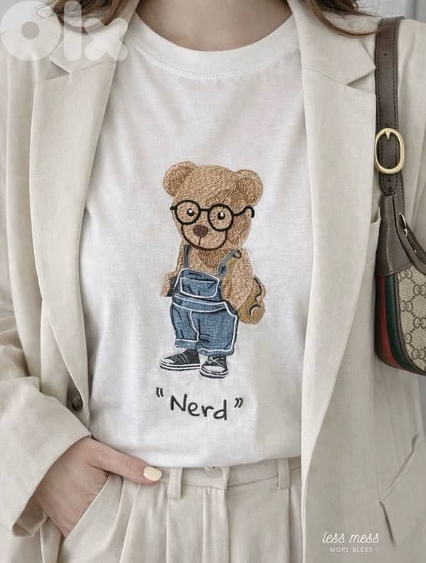 new shirts Teddy print 0