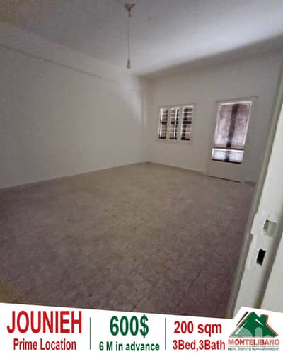 200 sqm Apartment For Rent in Jounieh جونيه