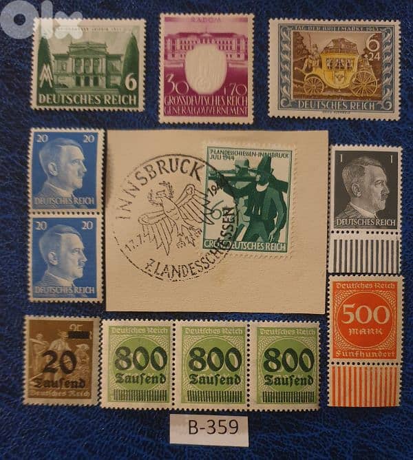 Germany Reich Nazi 12 stamps Lot # B-359 0