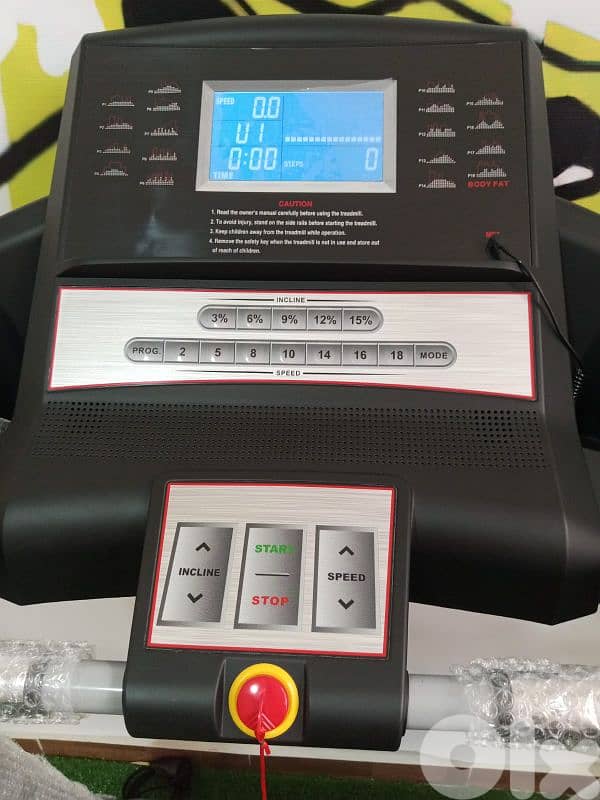 treadmill sports 4hp motor power automatic incline 5