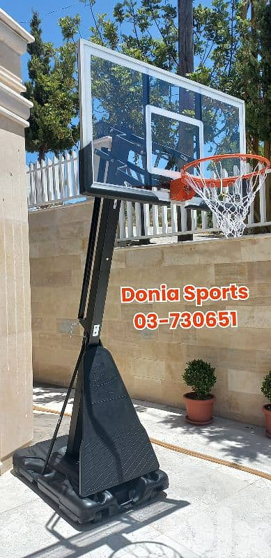 movable basketball hoop  (Backboard 140×80cm) 0