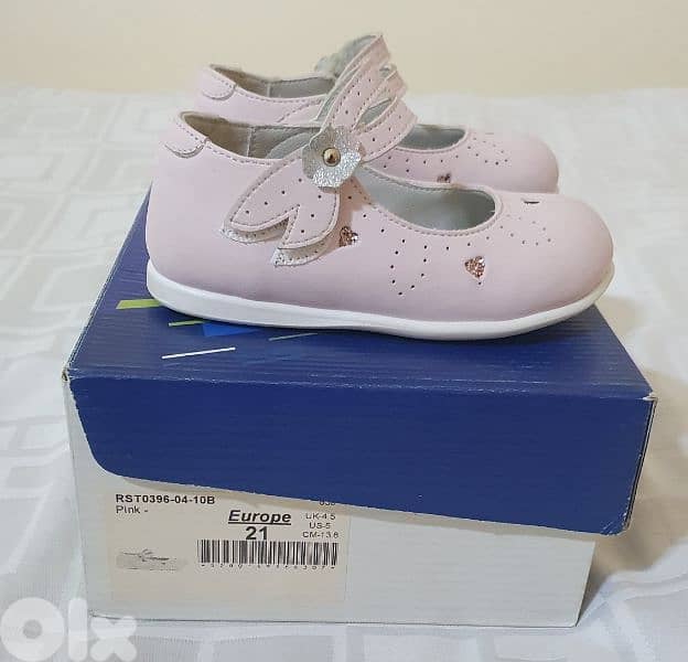 Babyshoes Pink original leather&used onetimeonly size 21 ashrafiye 12$ 3
