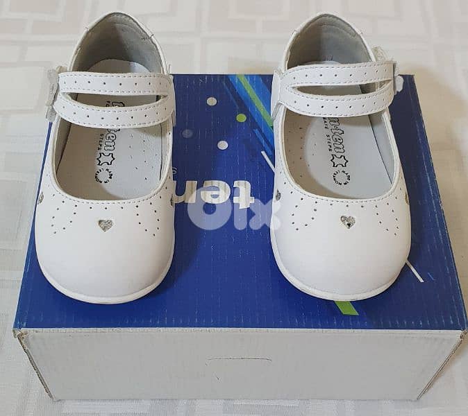 Babyshoes whiteoriginal leather & used onetimeonlysize 21 ashrafiye12$ 4