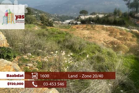 Baabdat 1600m2 | Land | Zone 20/40 | Classy Area | TCH Baabdat 1600m2 | Land | Zone 20/40 | Classy Area | TCH