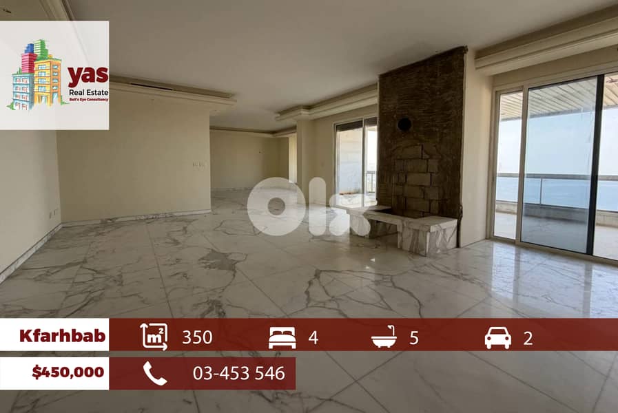 Kfarhbab 350m2 | Generous Flat | Panoramic Sea View | EH 0